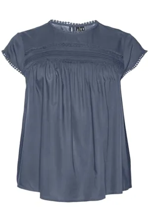 VERO MODA Damen VMDEBBIE Pleat S/L WVN GA Curve NOOS Top, , 48 Mehr