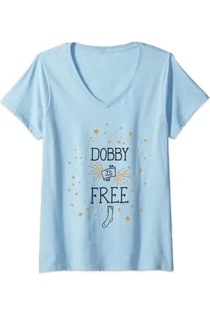 Harry Potter Dobby Is Free T-Shirt mit V-Ausschnitt