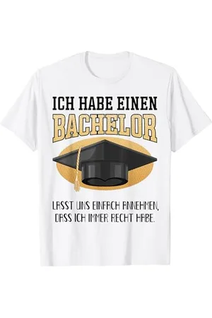 witzige und lustige Sprüche Bachelor Abschluss Geschenk Spruch Prüfung Bestanden Uni Gra T-Shirt