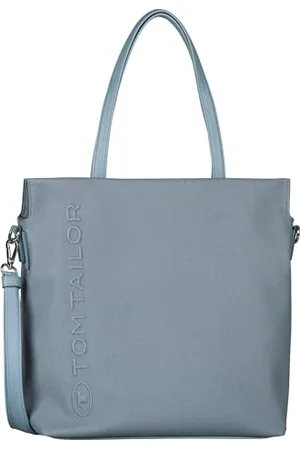 TOM TAILOR Rosa Damen Shopper Umhängetasche Reißverschluss Mittelgroß Blau