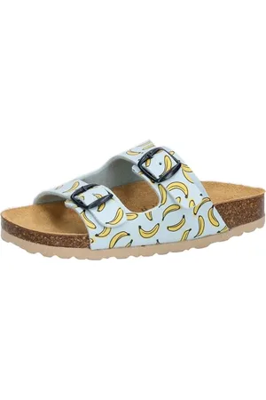 LICO Jungen Unisex Kinder Bioline Universe Pantoletten, Blau/Gelb, 28 EU