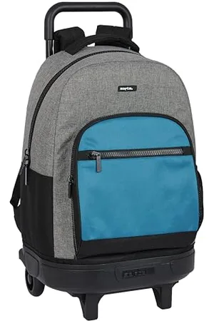 Safta Style Großer Rucksack mit Rädern, kompakt, abnehmbar, ideal für Kinder verschiedener Altersgruppen, bequem und vielseitig, Qualität und Widerstandsfähigkeit, 33 x 22 x 45 cm, Farbe: