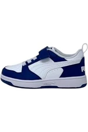 PUMA Jungen Unisex Kinder Rebound V6 LO AC+ PS Sneaker, Clyde ROYAL White, 28 EU