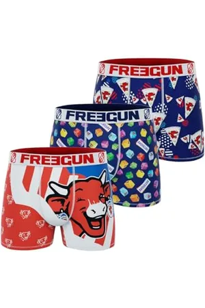 Freegun Jungen Fglvq/3/Bm/Pk3 Retroshorts, Rot/Blau/Weiß, 6-8 Jahre (3er Pack)