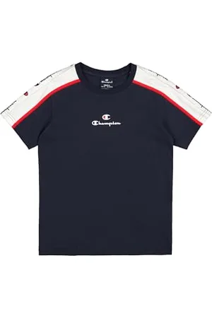 Champion Legacy Retro Sport B (306859) – SS-T-Shirt mit Rundhalsausschnitt, Marineblau (NNY/WHT/CRD), 11–12 Jahre (L), Jungen HW24