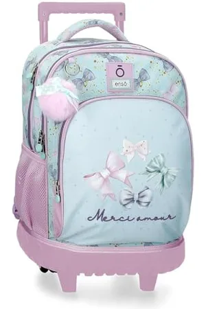 Enso Merci Amour Rucksack mit 2 Rädern, Grün, 33 x 44 x 21 cm, Polyester, , Talla única, Rucksack mit 2 Rädern