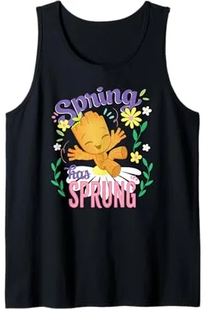 Marvel Spring Has Sprung Baby Groot Lovely Pastel Floral Tank Top
