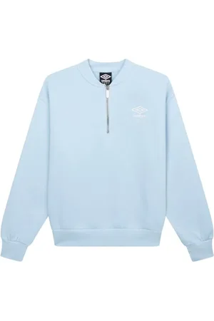 Umbro Damen Core Womens Half Zip Sweatshirt Pullover, Angel Falls/Weiß, M