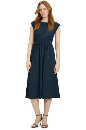 Betty & Co Damen 1367/3864 Kleid, Blau, 38 EU