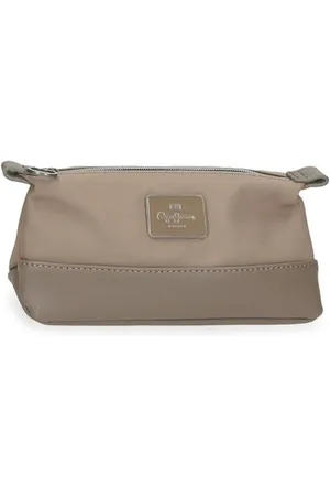 Pepe Jeans Christine Kulturbeutel, Beige, 20,5 x 11,5 x 7,5 cm, Polyester mit Kunstlederdetails von Joumma Bags, Beige, Talla única, Kulturbeutel