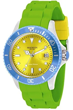 Madison New York Madison Unisex Datum klassisch Quarz Uhr mit Gummi Armband U4484G