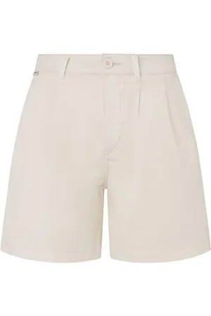 Pepe Jeans Damen Vania Shorts, Weiß (Mousse White), 26W
