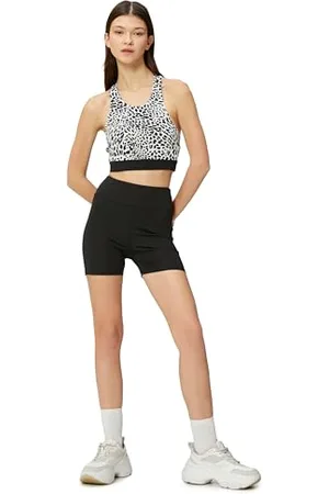 Koton Women Short Biker Leggings High Rise
