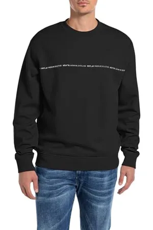 Replay Herren Sweatshirt Oversized, Schwarz (Black 098), XL