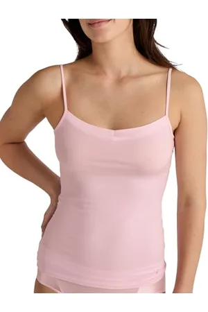 Calida Cate Spaghetti-Top Damen, mit Satin-Einsatz am Ausschnitt, verstellbare Träger