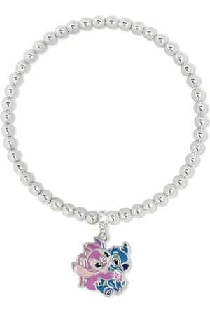 Disney Stitch & Angel Anhänger Expander Armband, Einheitsgröße, Messing Messing Sockel, Kein Edelstein