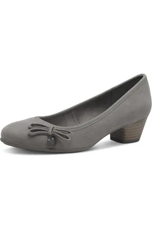 QS by s.Oliver Damen Pumps mit Schleife Kleiner Absatz, (Grey), 40 EU