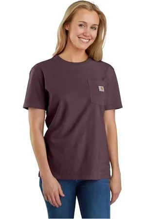 Carhartt K87-T-Shirt-Oberteile für Damen, lockerer Schnitt, schweres Kurzarm-T-Shirt, , Größe XL