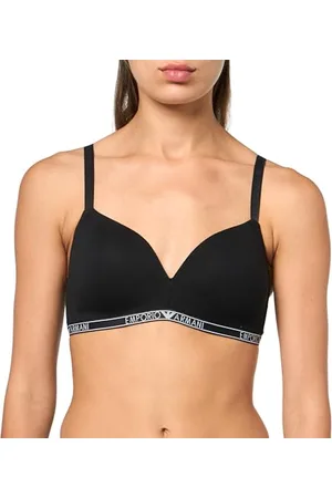 Emporio Armani Damen Essential Studs Logo Padded Triangle Bra Gepolsterter BH, , L
