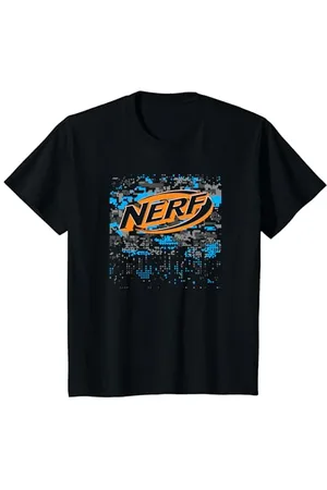 Nerf Kinder Neon Graphic Retro Pixel Logo T-Shirt