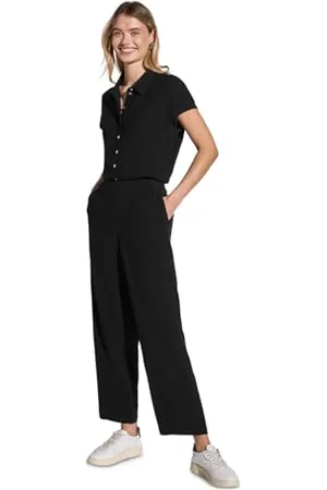 Street one Damen A379042 Jumpsuit mit Struktur, Black, 40W / 30L