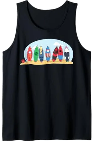 Marvel Avengers Spider-Man Surfboards Summer Beach Vacation Tank Top