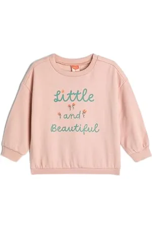 Koton Babygirl Flower Printed Sweatshirt Long Sleeve Crew Neck Soft Interior Cotton