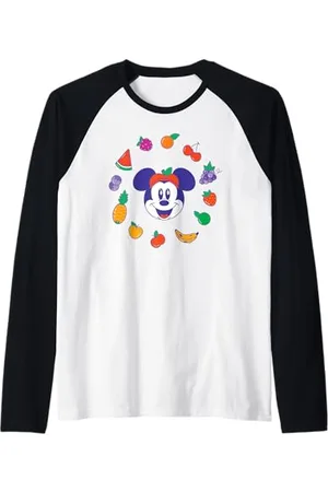 Disney Mickey Mouse in Apple Hat Summer Fruit Mix Picnic Raglan