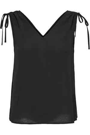 ONLY Damen Top Onlnova Life VIS S/L Ruching TOP SOLID (DE/NL/SE/PL, Alphanumerisch, XL, Regular, Regular, Black)