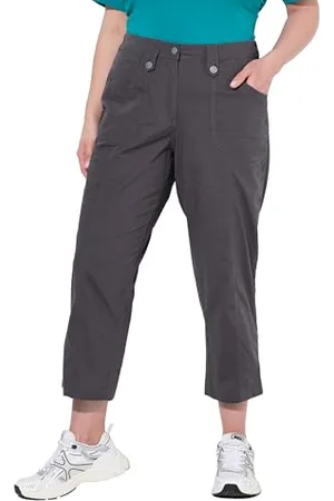 Ulla Popken Damen große Größen Übergrößen Plus Size 7/8-Cargohose, Krempelriegel, Komfortbund