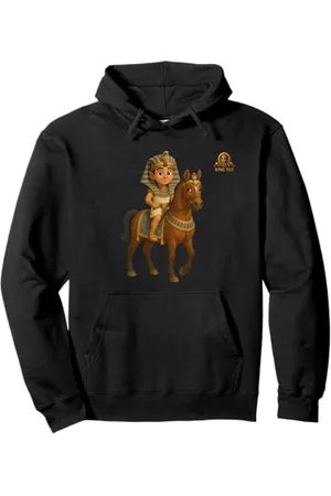 BAHAA The Egyptian Pharaoh Baby King Tut, Tutankhamun Illustration Pullover Hoodie