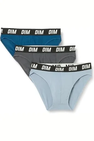 Dim 3er Pack Active thermoregulierende Slip Sport Unterhose Herren, Blau/Lila, XL