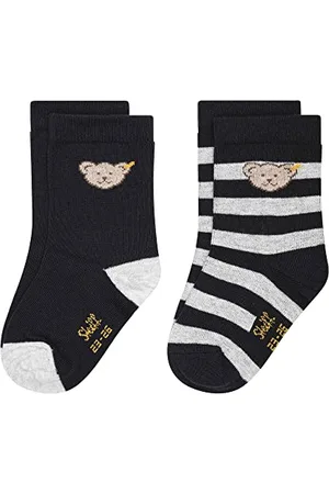 Steiff Unisex Kids Mini Basic Socken 2er Pack GOTS, Navy, 34