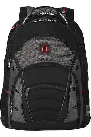 Wenger Laptop-Rucksack mit Tabletfach, Notebook bis 16 Zoll, Tablet bis 10 Zoll, 26 l, Damen Herren, Büro Business-Reisen Uni, Schwarz/Grau, 600635