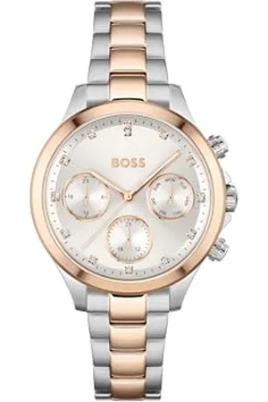 HUGO BOSS Multi Zifferblatt Quarz Uhr für Damen Kollektion Hera mit Zweifarbiges Edelstahlarmband - 1502564