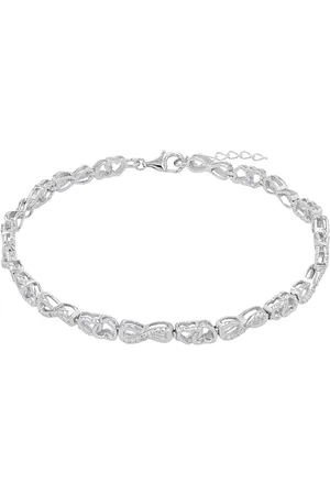 Amor Damen-Armband 21cm Infinity Herzen 925 rhodiniert Zirkonia weiß
