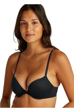 Calvin Klein Damen Plunge BH mit Push-Up, Schwarz (Black), 80C
