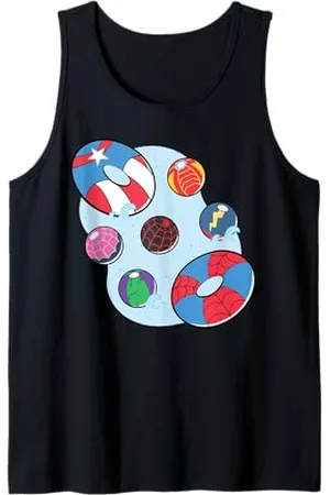 Marvel Super Heroes Avengers & Spidey Summer Beach Vacation Tank Top