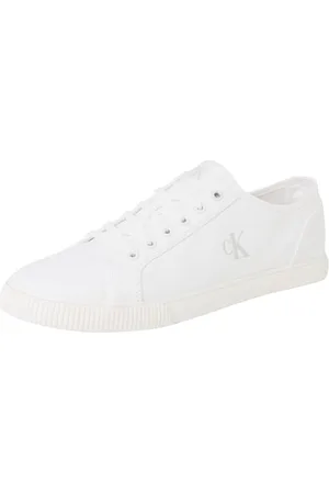 Calvin Klein Herren ESS Vulc MG Canvas YM0YM01209 Low Top, White (Triple Bright White), 40 EU
