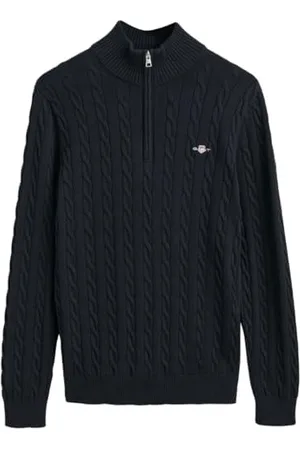 GANT Herren Cotton Cable Half Zip Pullover, , XXL
