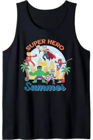 Marvel Super Hero Summer Avengers Spider-Man Beach Vacation Tank Top