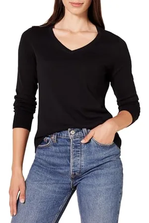 Amazon Damen Leichter, Langärmeliger Pullover Mit V-Ausschnitt, Klassischer Schnitt (Erhältlich In Übergröße), , XXL
