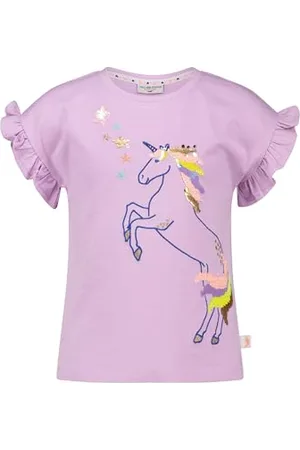 Salt & Pepper BY KIDS PARK Mädchen Einhorn Stickmotiv und Pailletten T-Shirt, , 128/134 cm