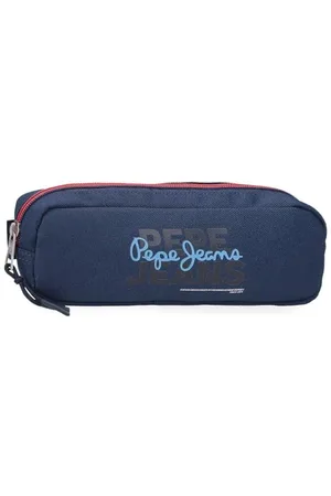 Pepe Jeans Seldon Federmäppchen, Umhängetaschen, Blau und Pink, Perfekt zum Ordnen und Tragen von Bleistiften und Stiften, mehrere Fächer. Von Joumma Bags