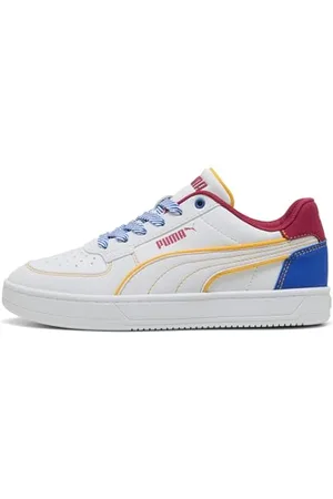 PUMA CAVEN 2.0 STARBLITZ JR Sneaker, White-Vivid Blue-Port, 37 EU