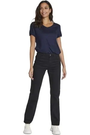 Kaffe Jeans KAvicky Damen Jeans Jeanshose Straight mit Geradem Bein Hose mit Hoher Bund 34