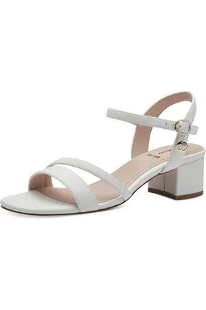 QS by s.Oliver Damen Sandalen mit Absatz Elegant Bequem, (White), 39 EU