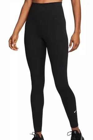 Nike Damen One Dri Fit Mv Shne Mr Kompressionshose, schwarz/weiß, S