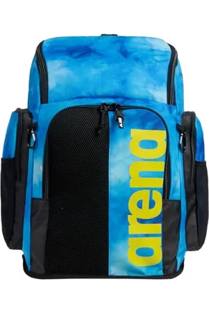 Arena Spiky III Rucksack 45, Schwimmen, Athlet, Sport, Fitnessstudio, große Trainingsausrüstung, Schwimmtasche für Damen und Herren, 45 Liter, Blau/Mehrfarbig