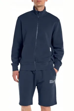 Replay Herren Sweatjacke aus Baumwolle, (Blau), M
